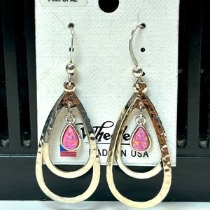 Lab Created Link Opal Drop Earrings